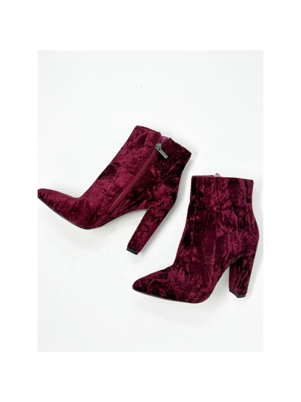Jessica Simpson Crushed Velvet Booties 6.5M Worn Once